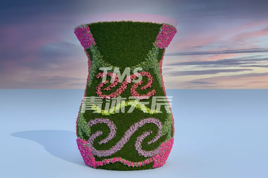 立体植物花瓶雕塑